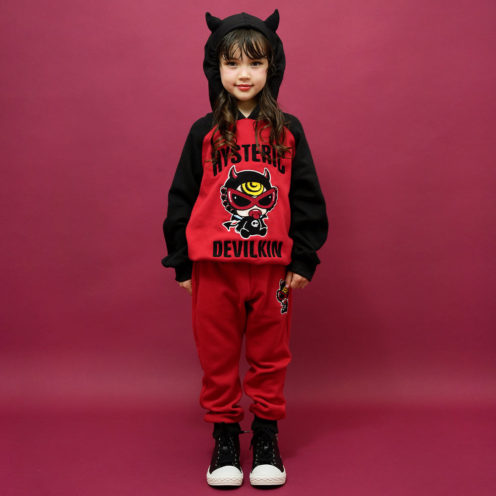 DEVILKIN ベア裏毛 刺繍パーカー