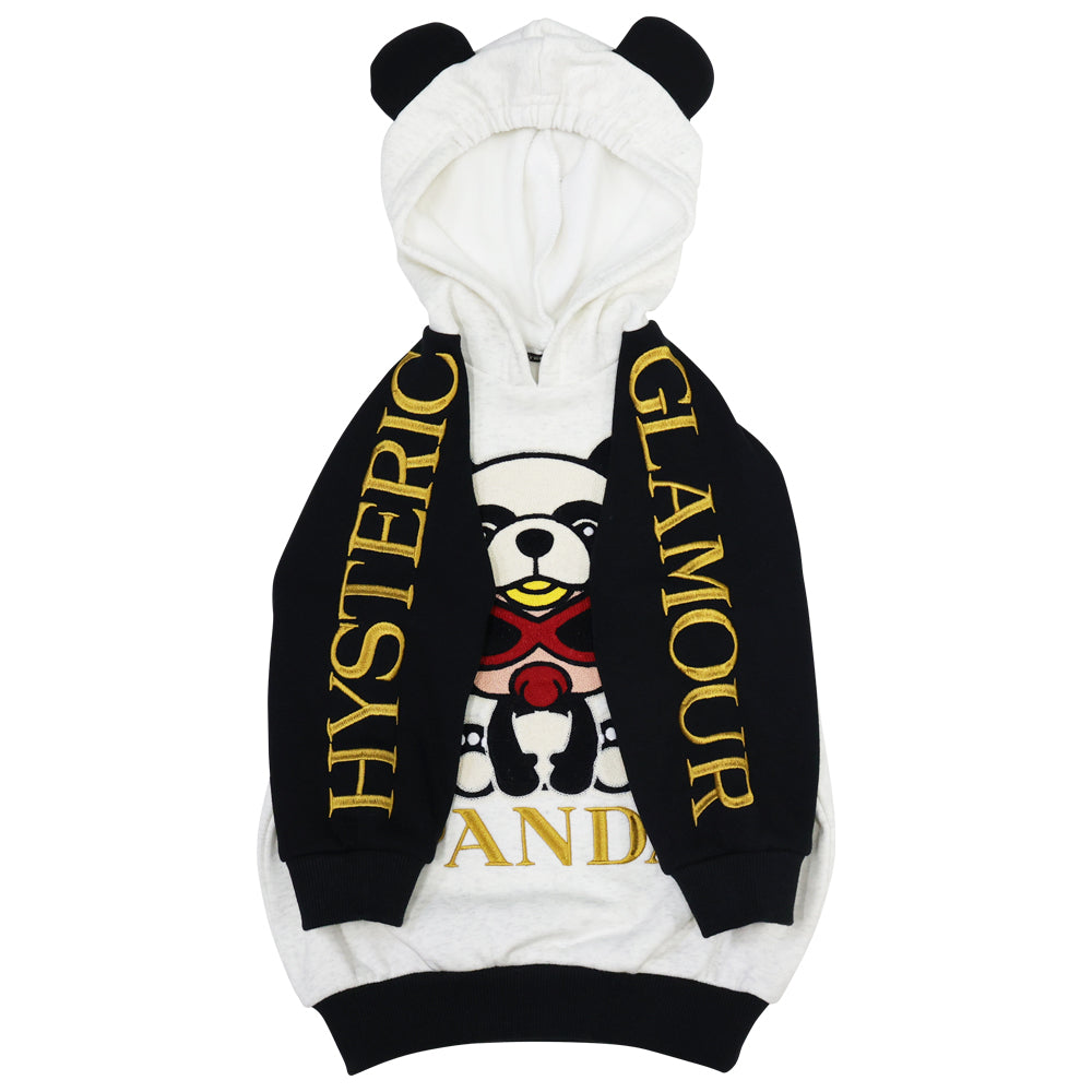 PANDA MINI ベア裏毛 刺繍パーカー