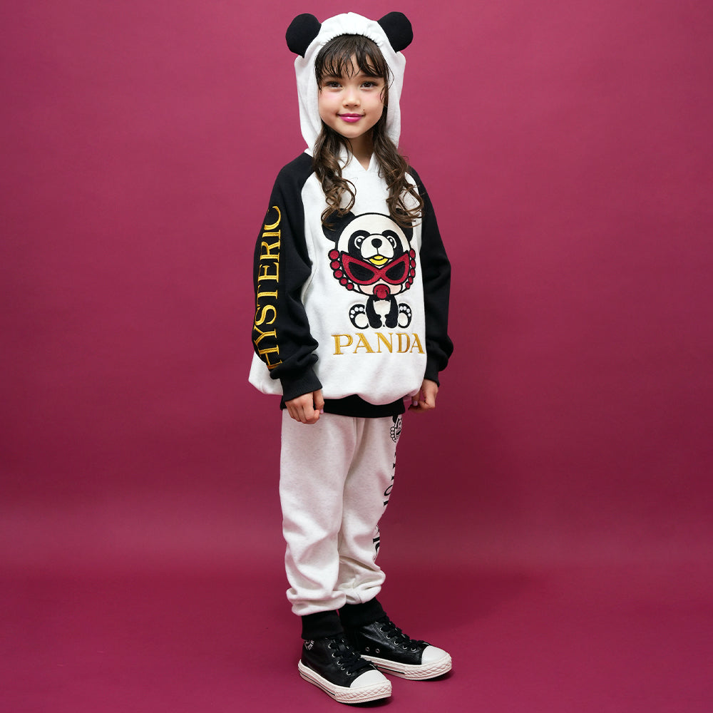 PANDA MINI ベア裏毛 刺繍パーカー