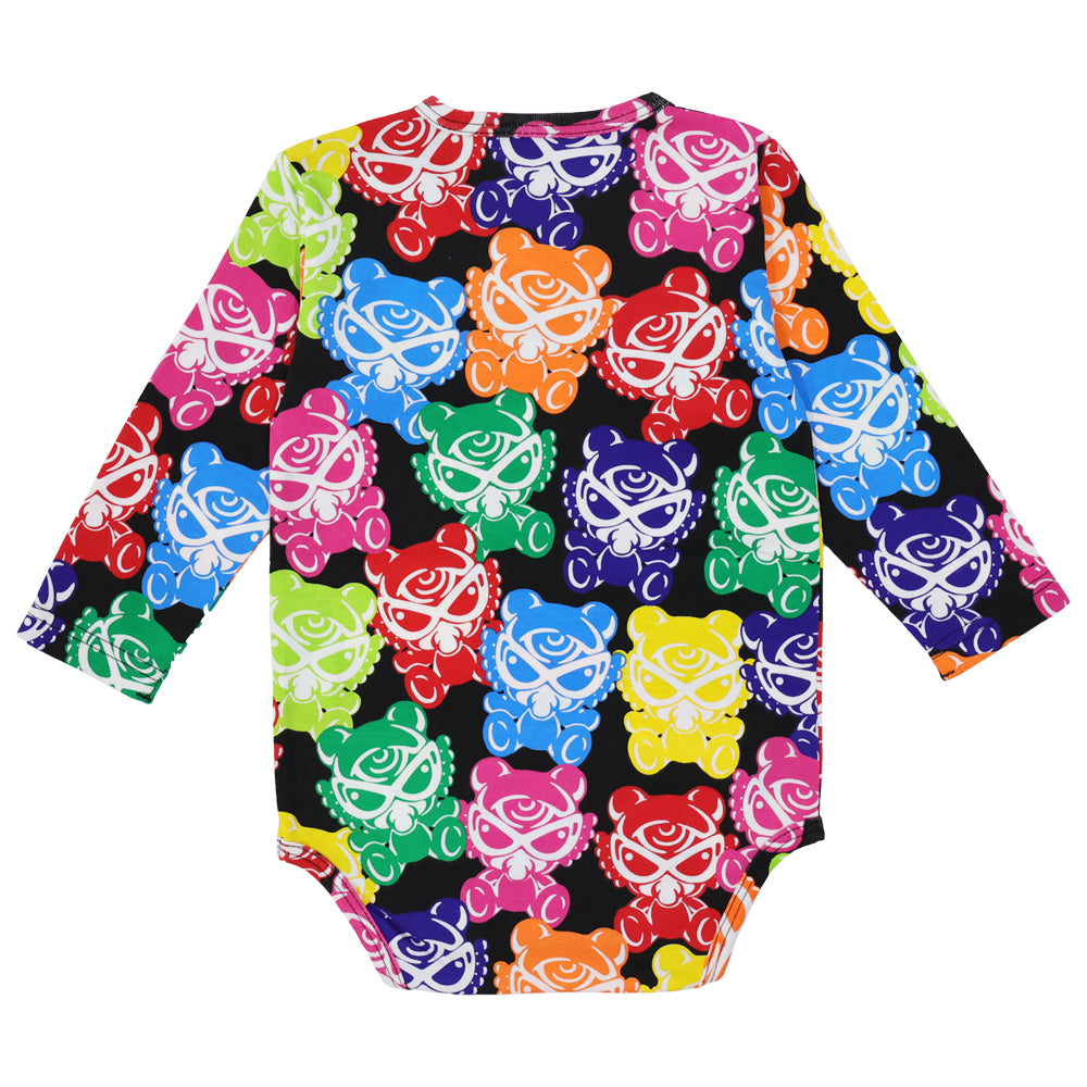 TEDDY MINI SUGAR HIGH総柄 長袖ロンパース