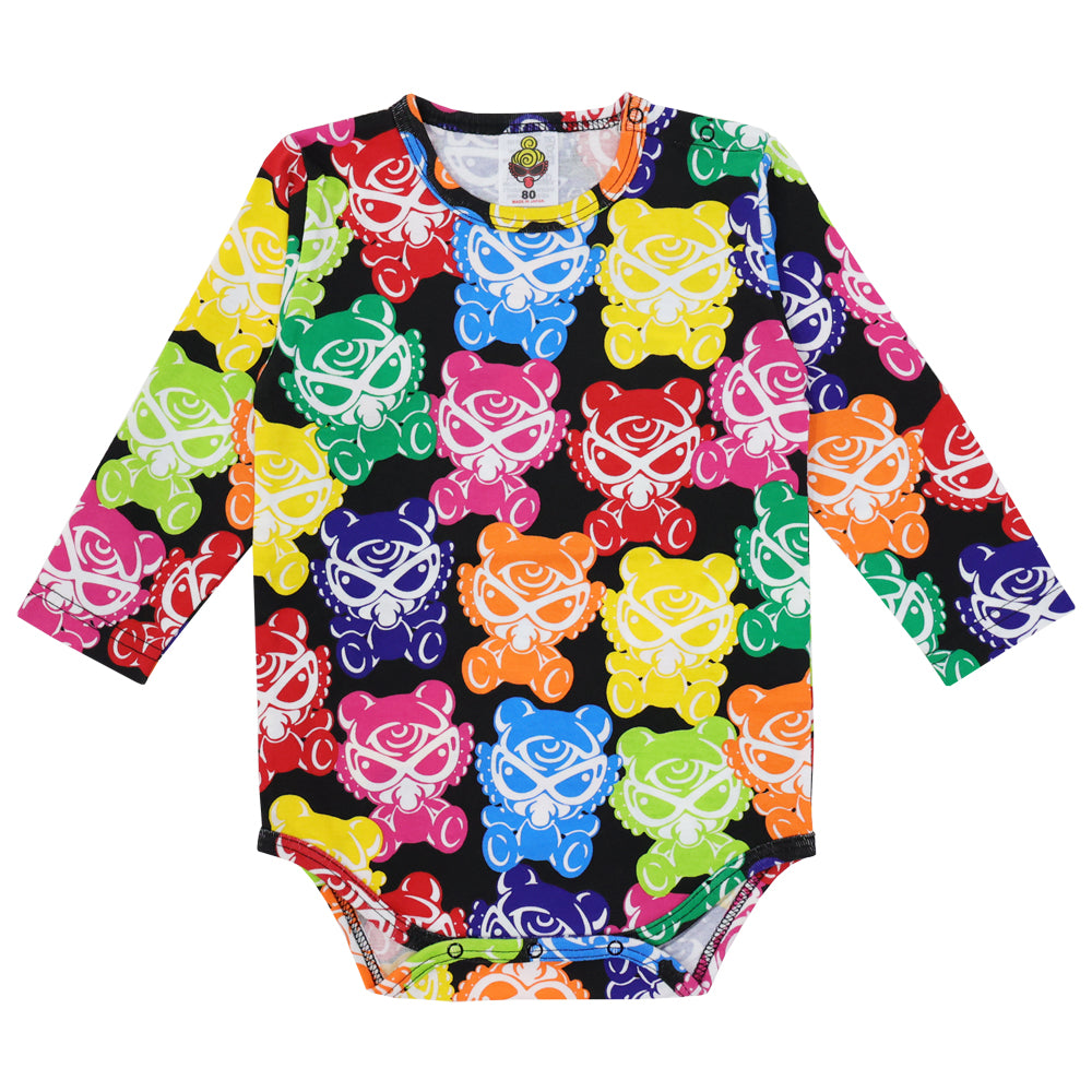 TEDDY MINI SUGAR HIGH総柄 長袖ロンパース