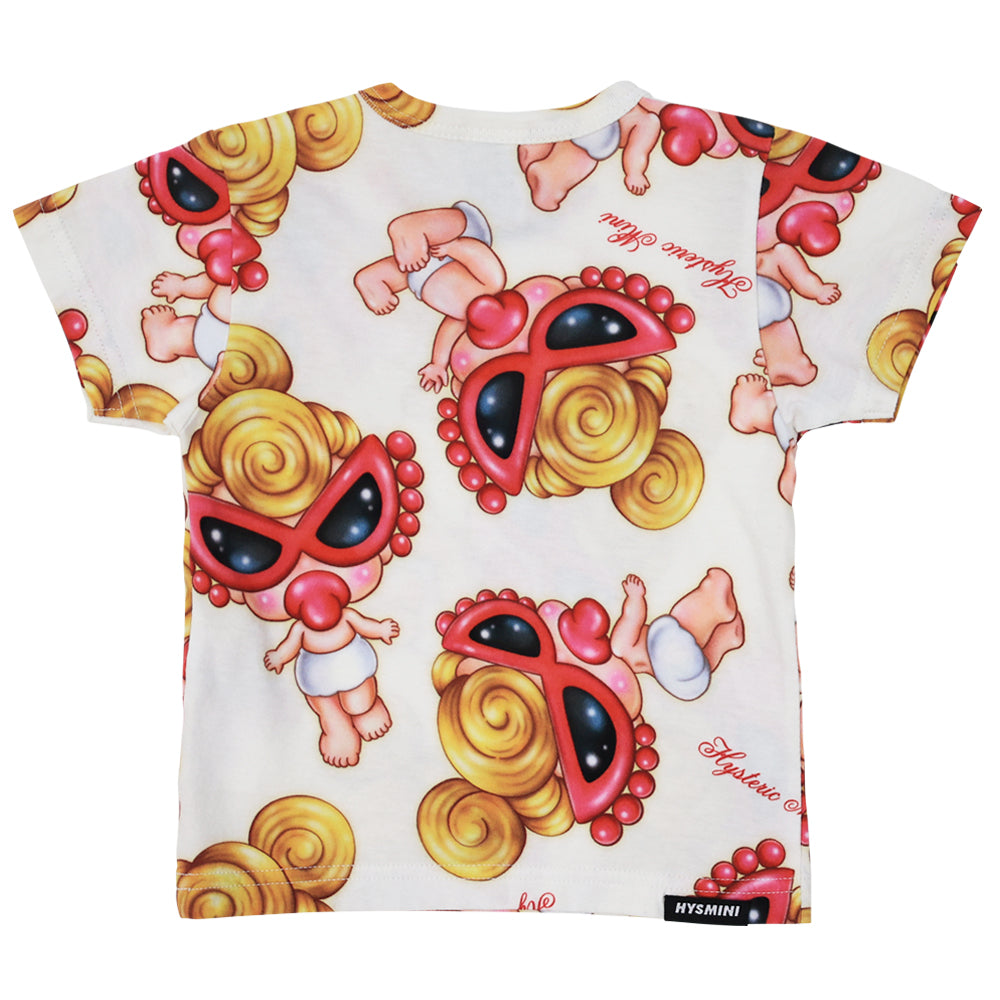 Sweet memories総柄 Viscotex 半袖Tシャツ