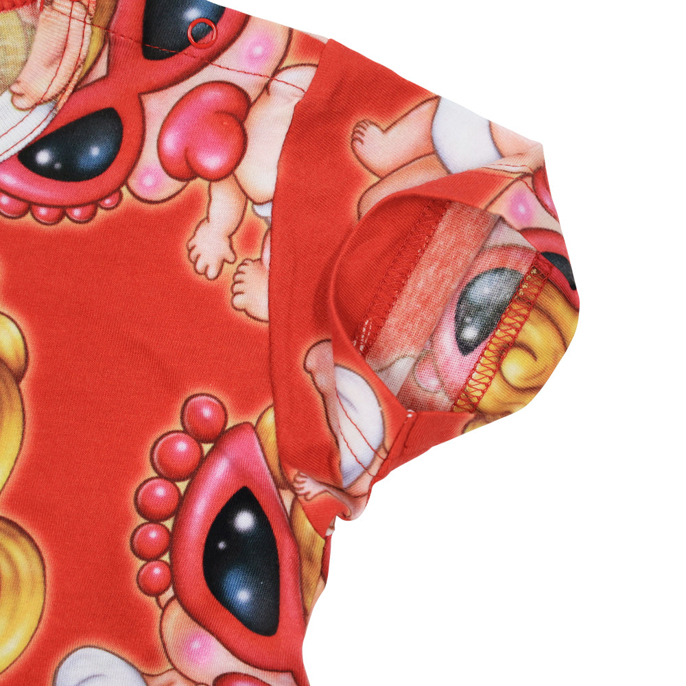 Sweet memories総柄 Viscotex 半袖Tシャツ