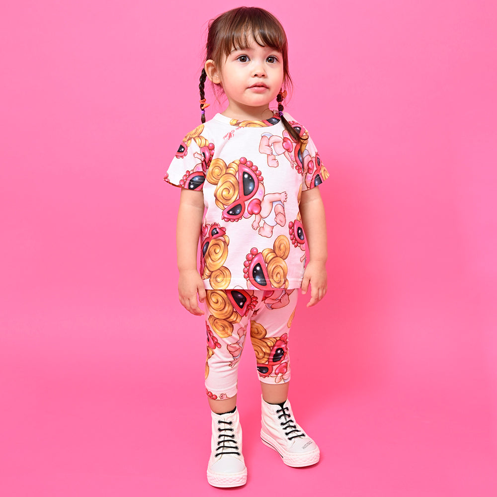 Sweet memories総柄 Viscotex 半袖Tシャツ