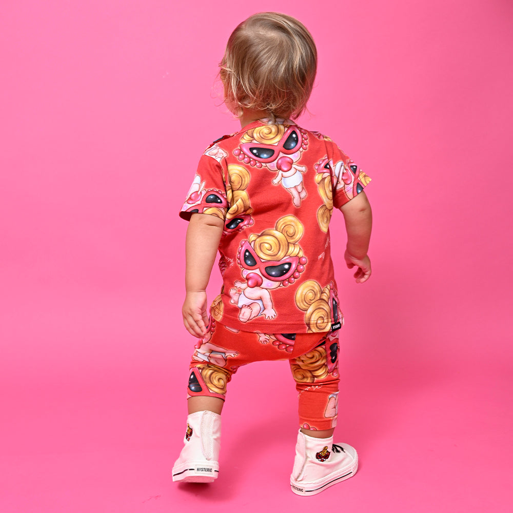 Sweet memories総柄 Viscotex 半袖Tシャツ