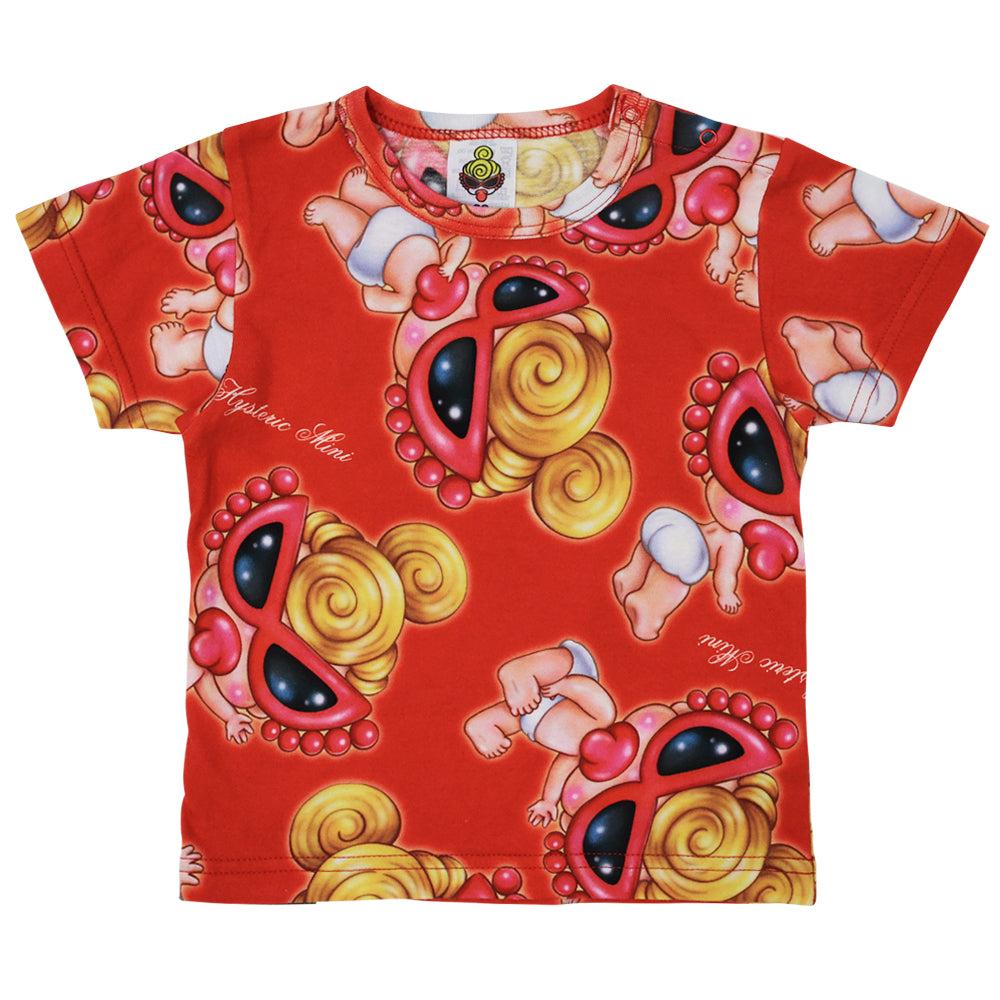 Sweet memories総柄 Viscotex 半袖Tシャツ