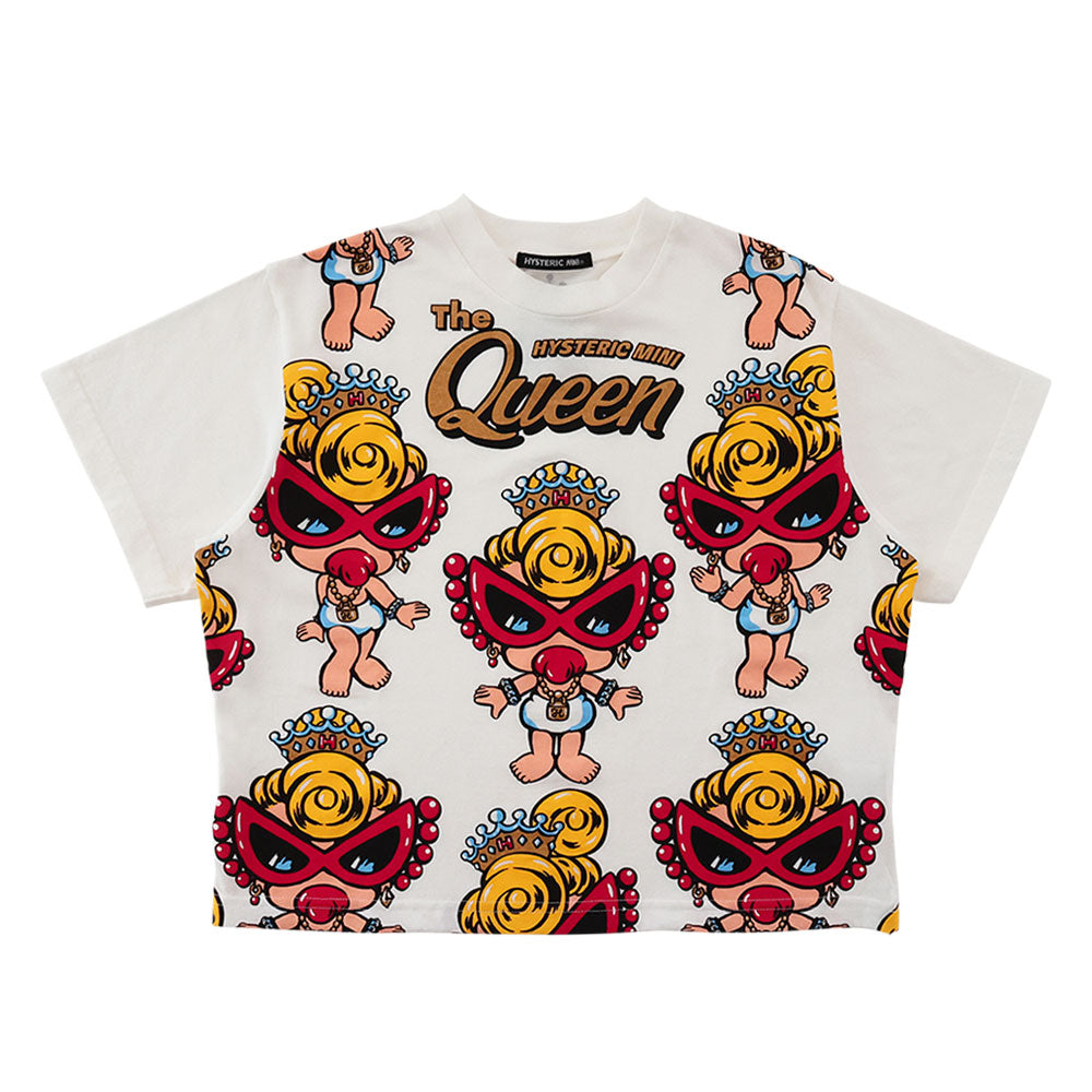 Hystericmini QUEENMINIパネルプリント半袖Tシャツ