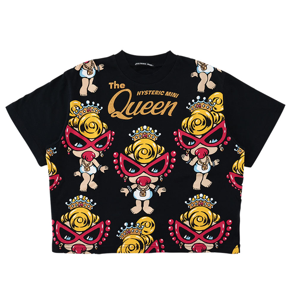 Hystericmini QUEENMINIパネルプリント半袖Tシャツ