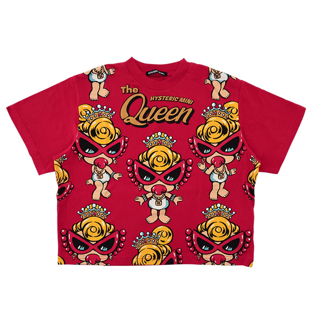 Hystericmini QUEENMINIパネルプリント半袖Tシャツ