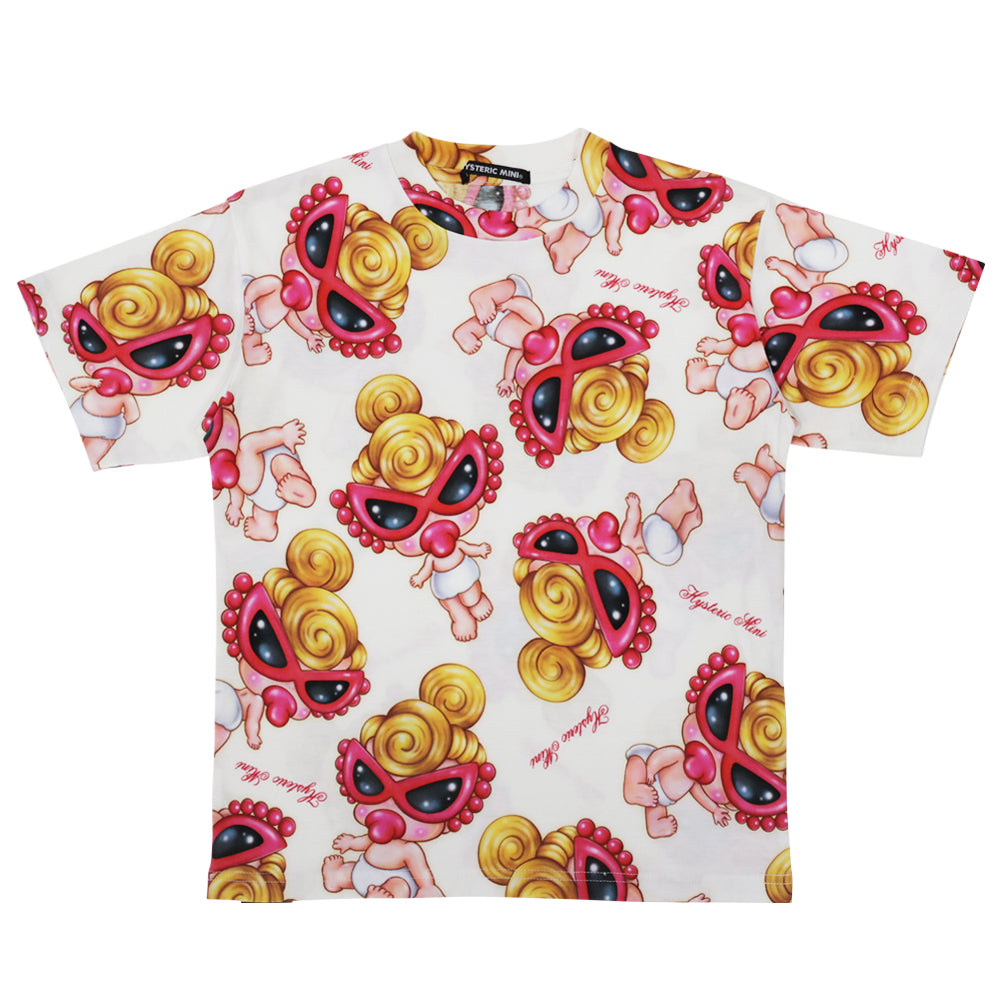 Sweet memories総柄 Viscotex 半袖Tシャツ