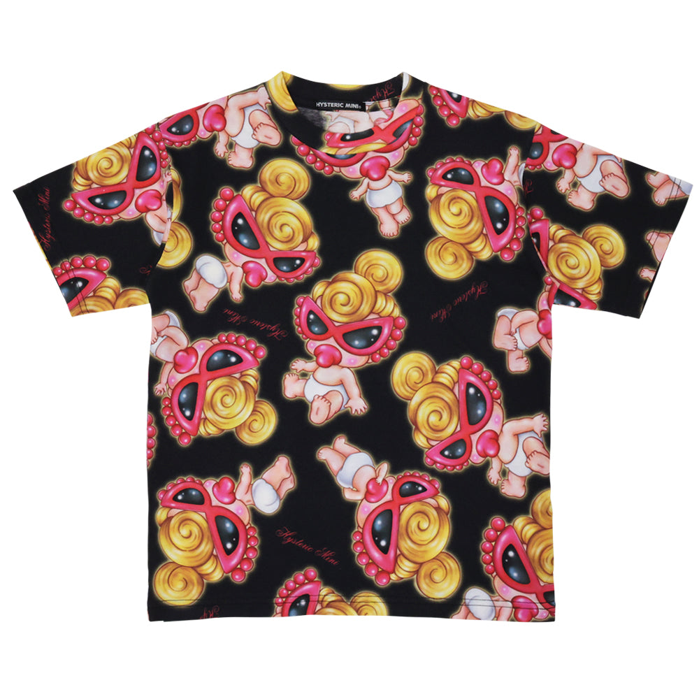 Sweet memories総柄 Viscotex 半袖Tシャツ