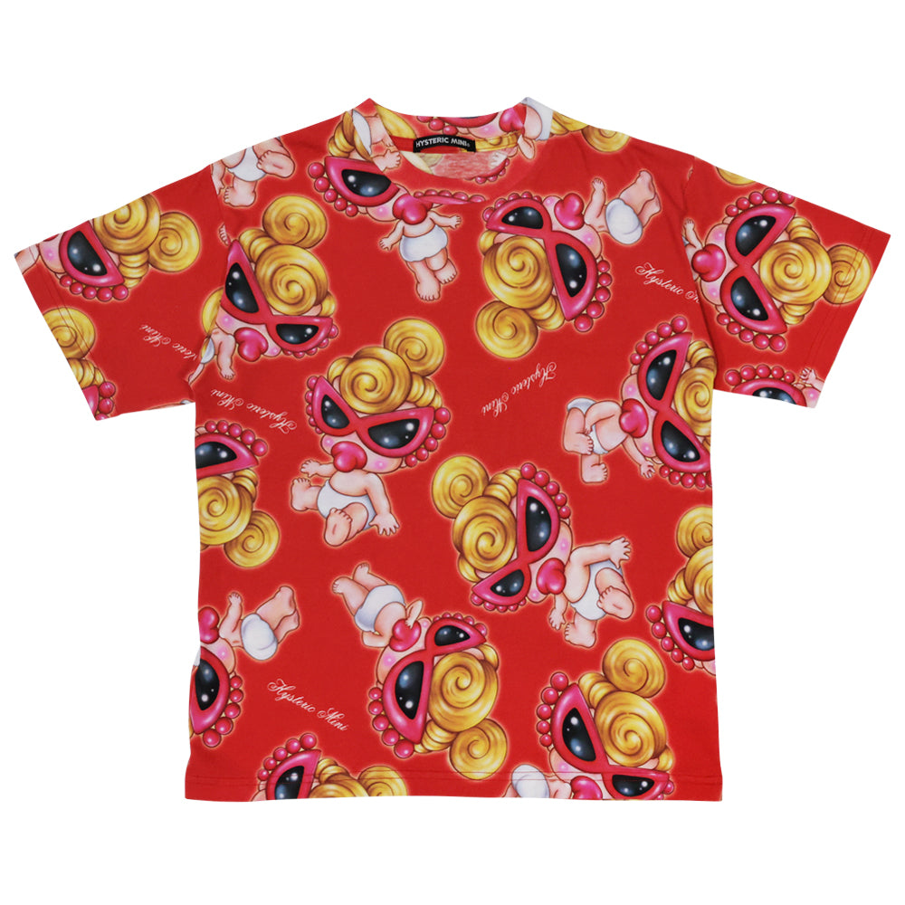 Sweet memories総柄 Viscotex 半袖Tシャツ