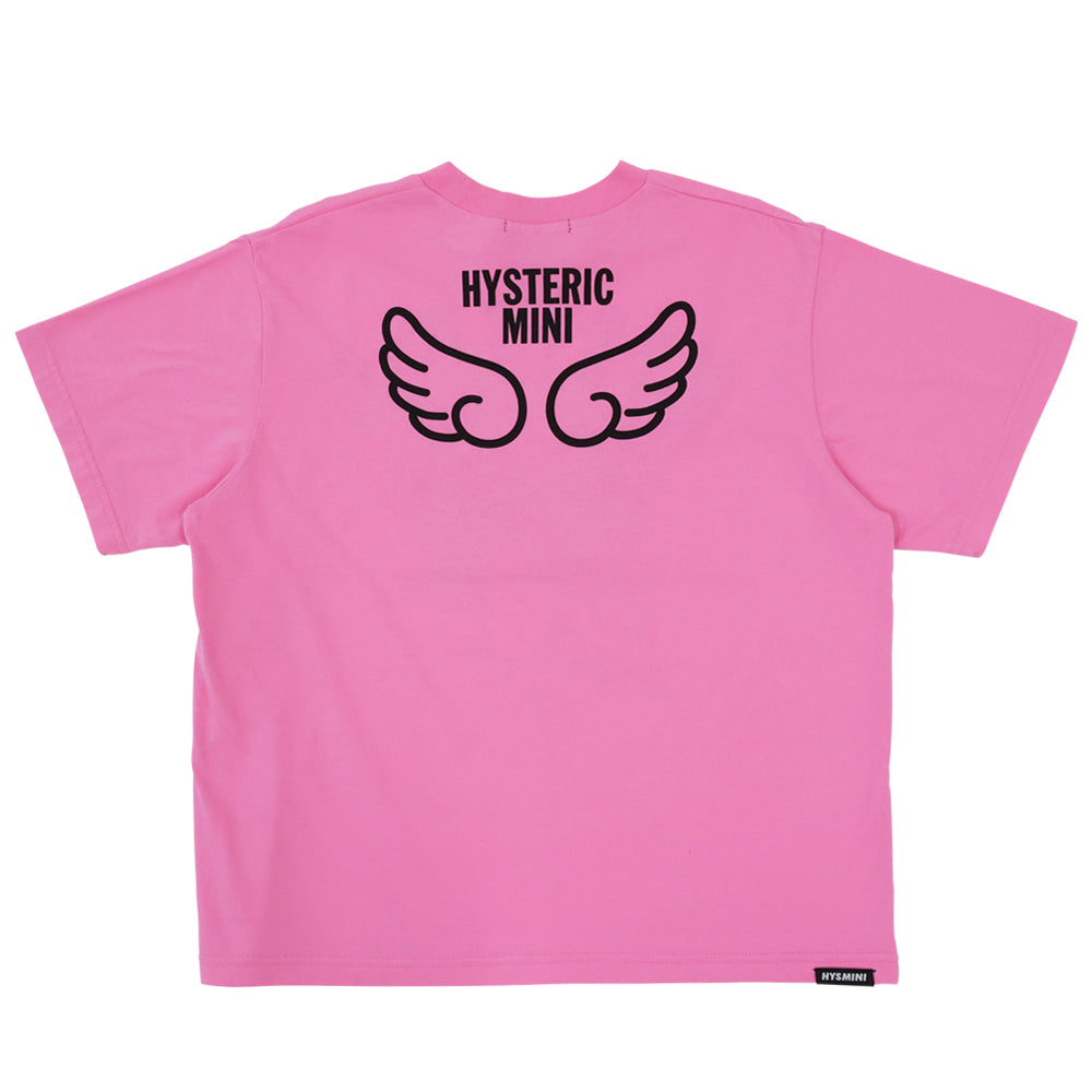 HYSTERIC MINI ピンク Tシャツ 80 Hystericmini ANGEL MINI ショート丈 半袖Tシャツ 25；ピンク 15141143