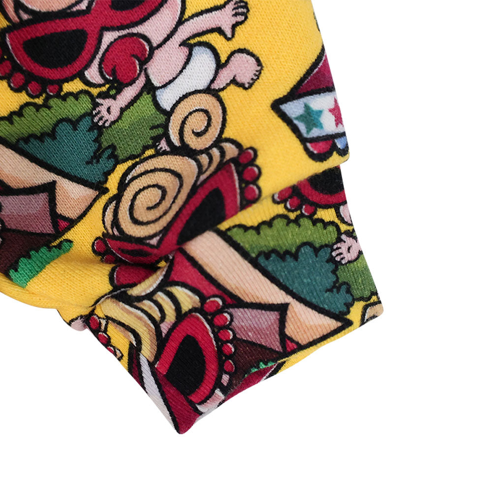 LAND総柄 ラグラン裏毛トレーナー