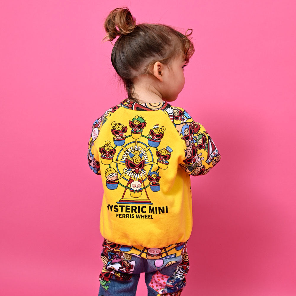 LAND総柄 ラグラン裏毛トレーナー