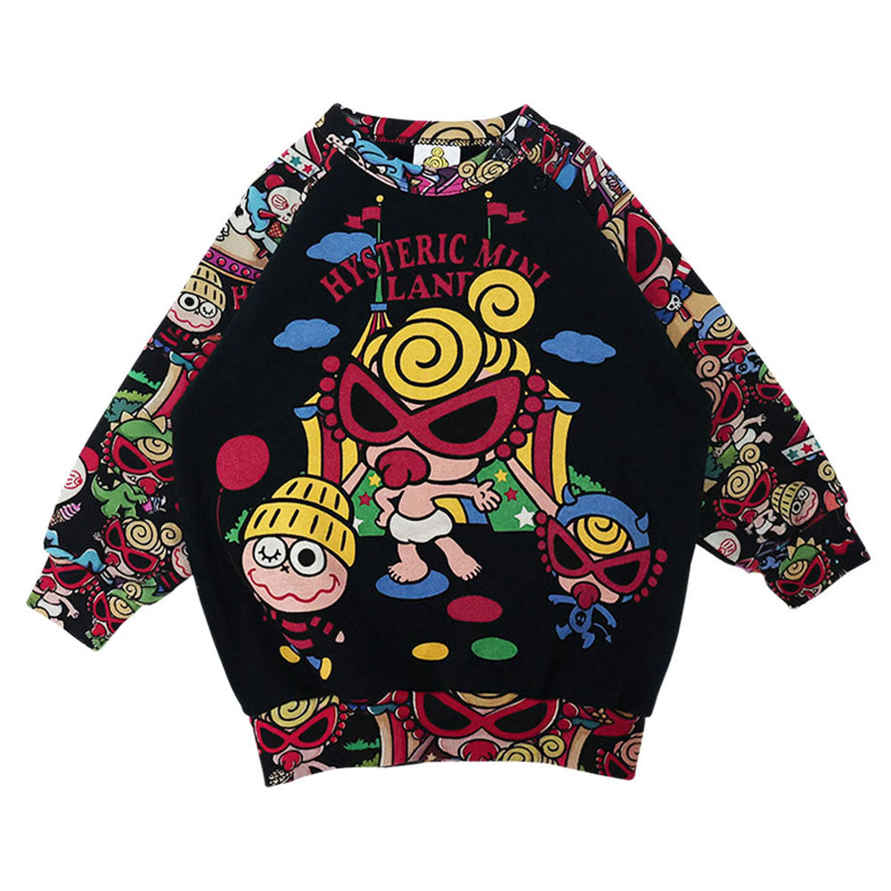 LAND総柄 ラグラン裏毛トレーナー