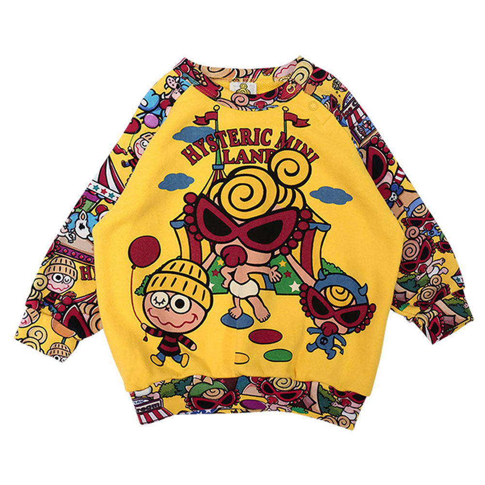 LAND総柄 ラグラン裏毛トレーナー