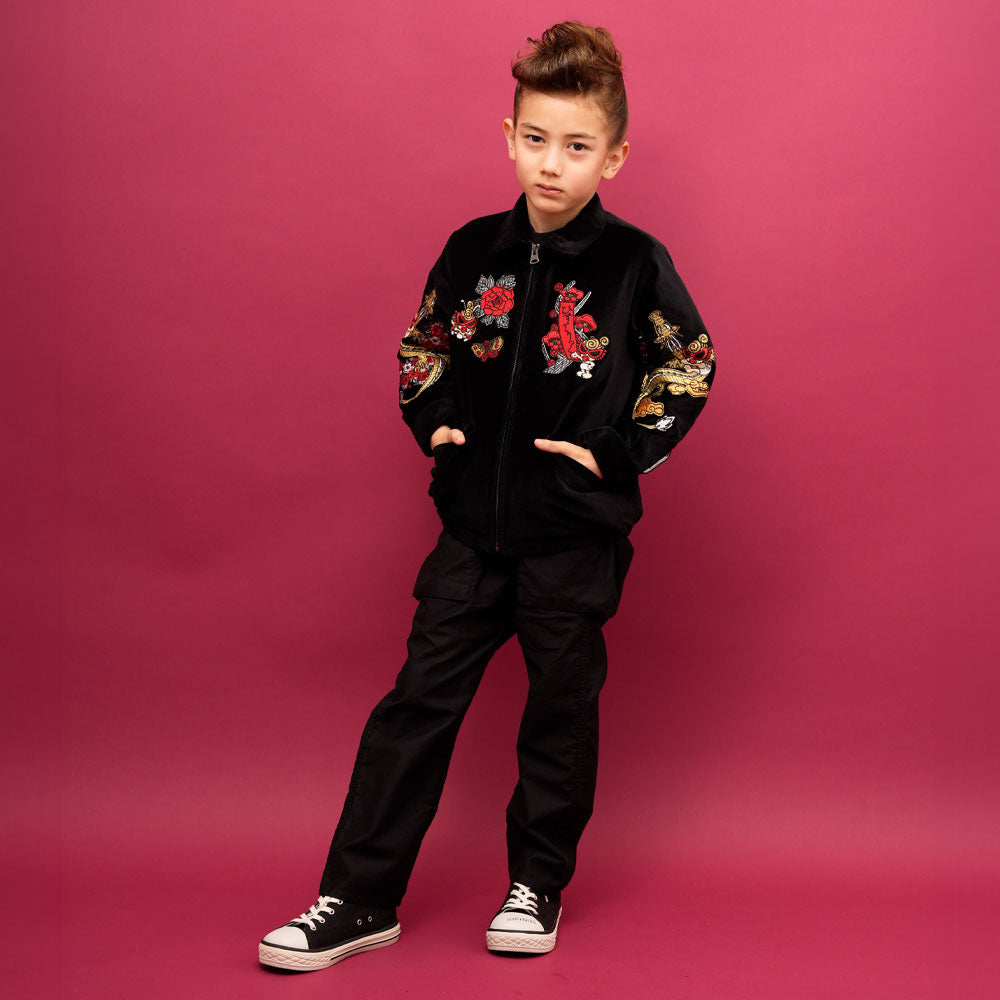 HANAFUDA MINI 刺繍 ブルゾン