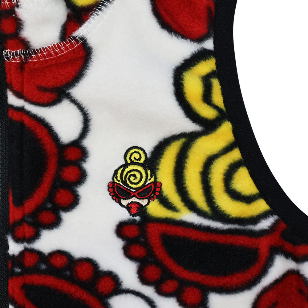 FACE総柄 マイクロフリース ベスト