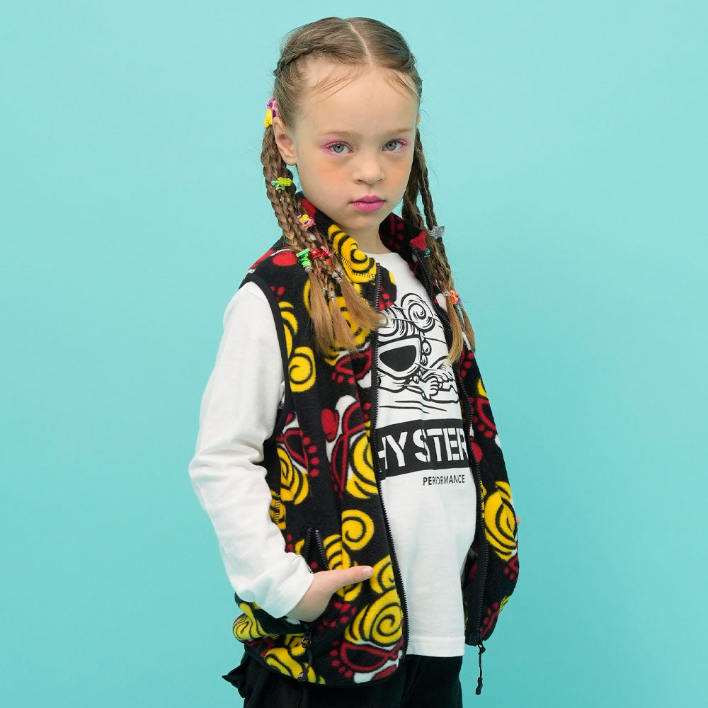 FACE総柄 マイクロフリース ベスト