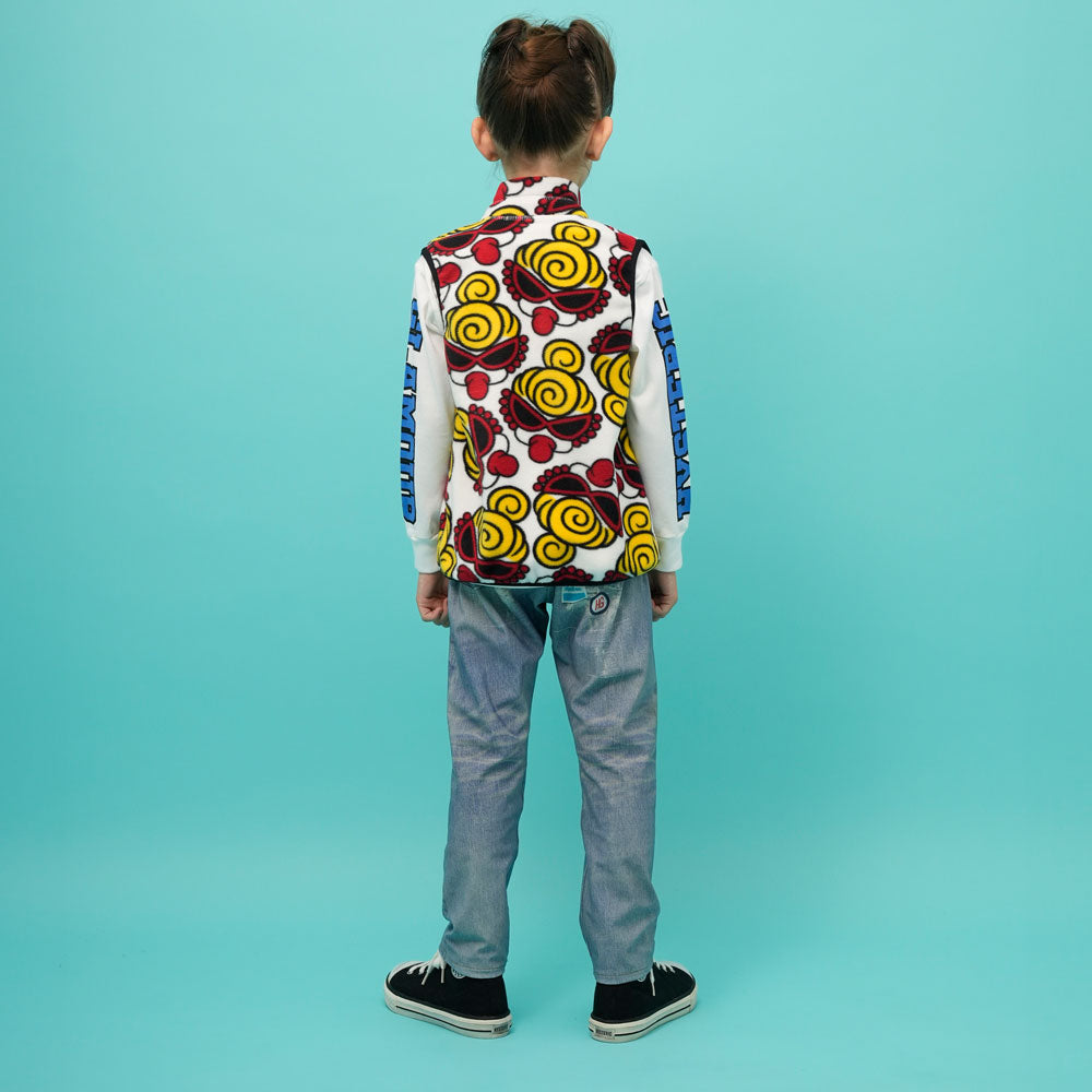 FACE総柄 マイクロフリース ベスト