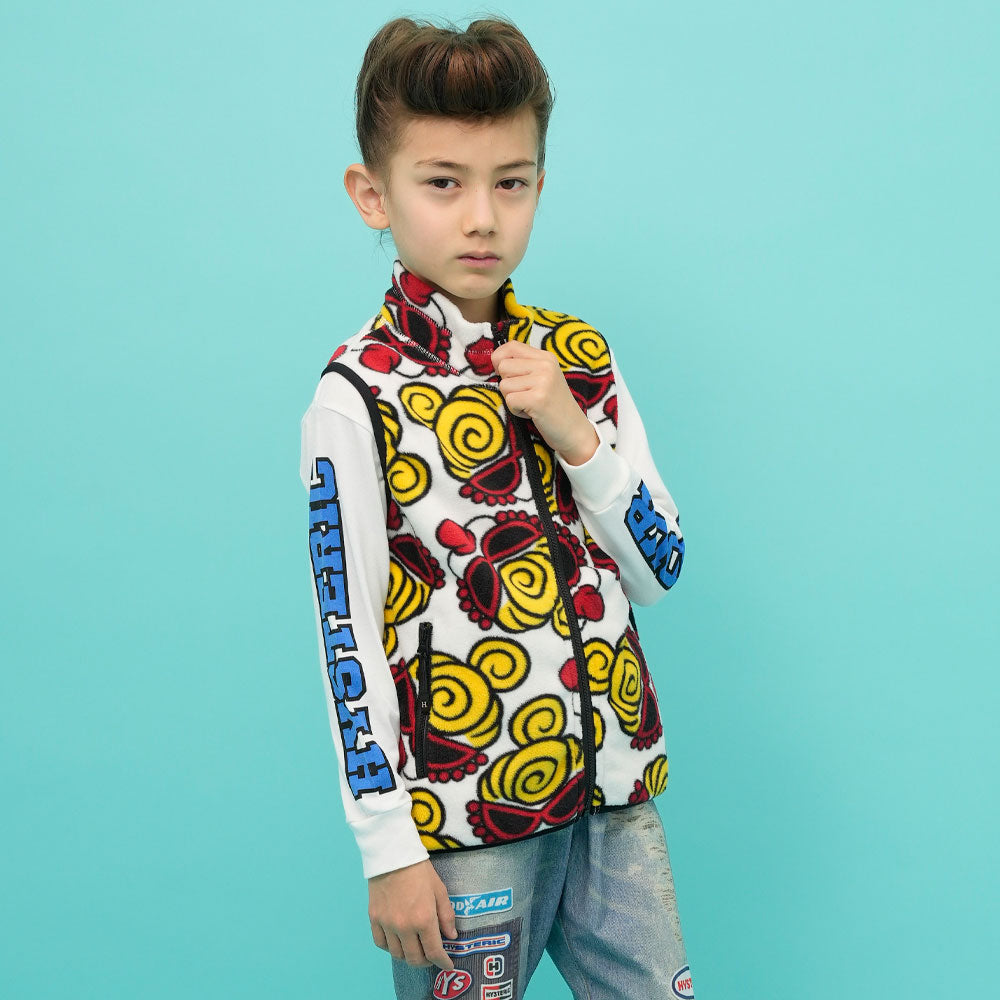 FACE総柄 マイクロフリース ベスト