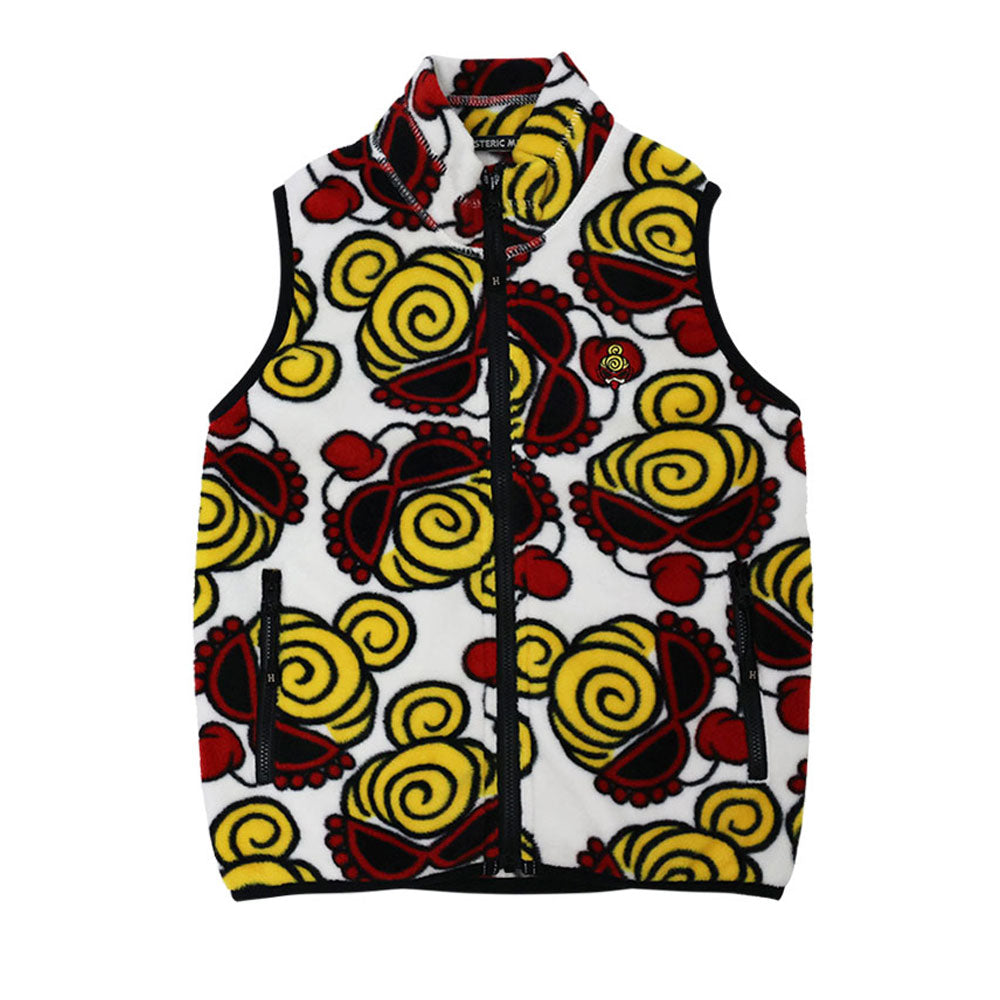 FACE総柄 マイクロフリース ベスト