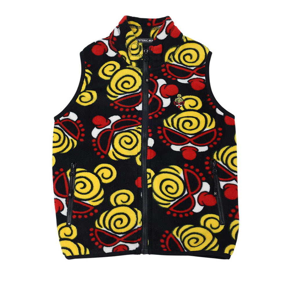 FACE総柄 マイクロフリース ベスト