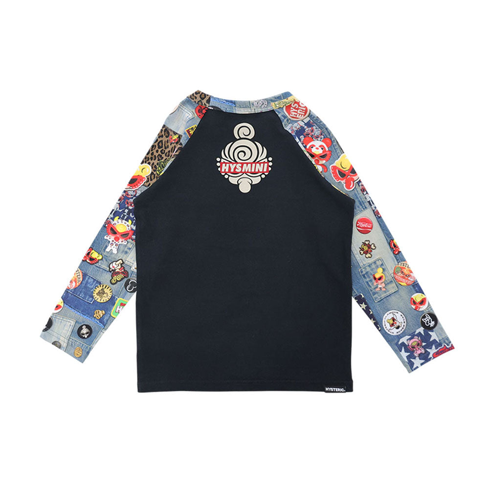 DOLL SCRATCH DENIM ラグラン長袖Tシャツ