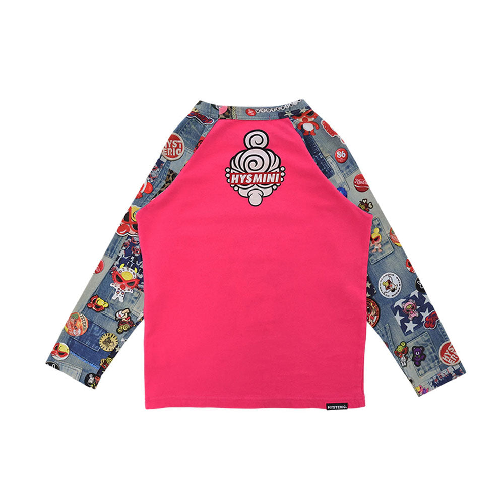 DOLL SCRATCH DENIM ラグラン長袖Tシャツ