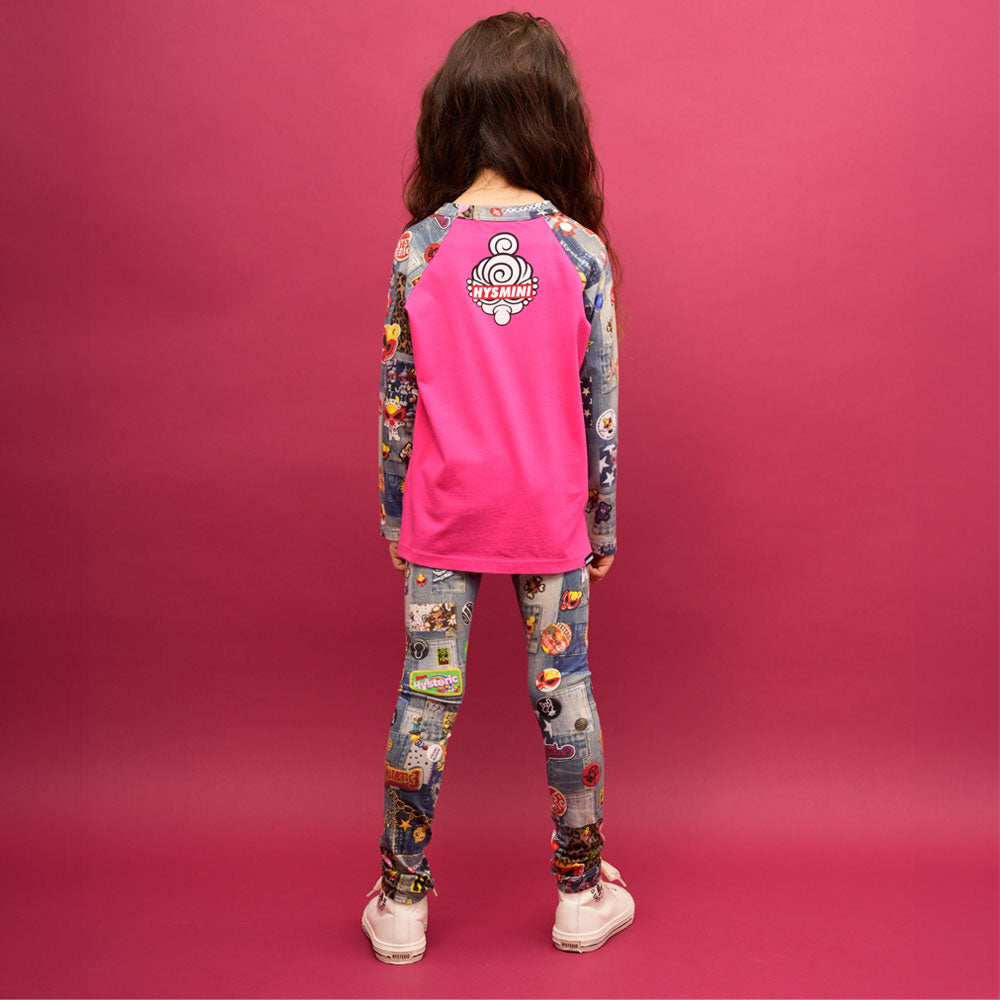 DOLL SCRATCH DENIM ラグラン長袖Tシャツ