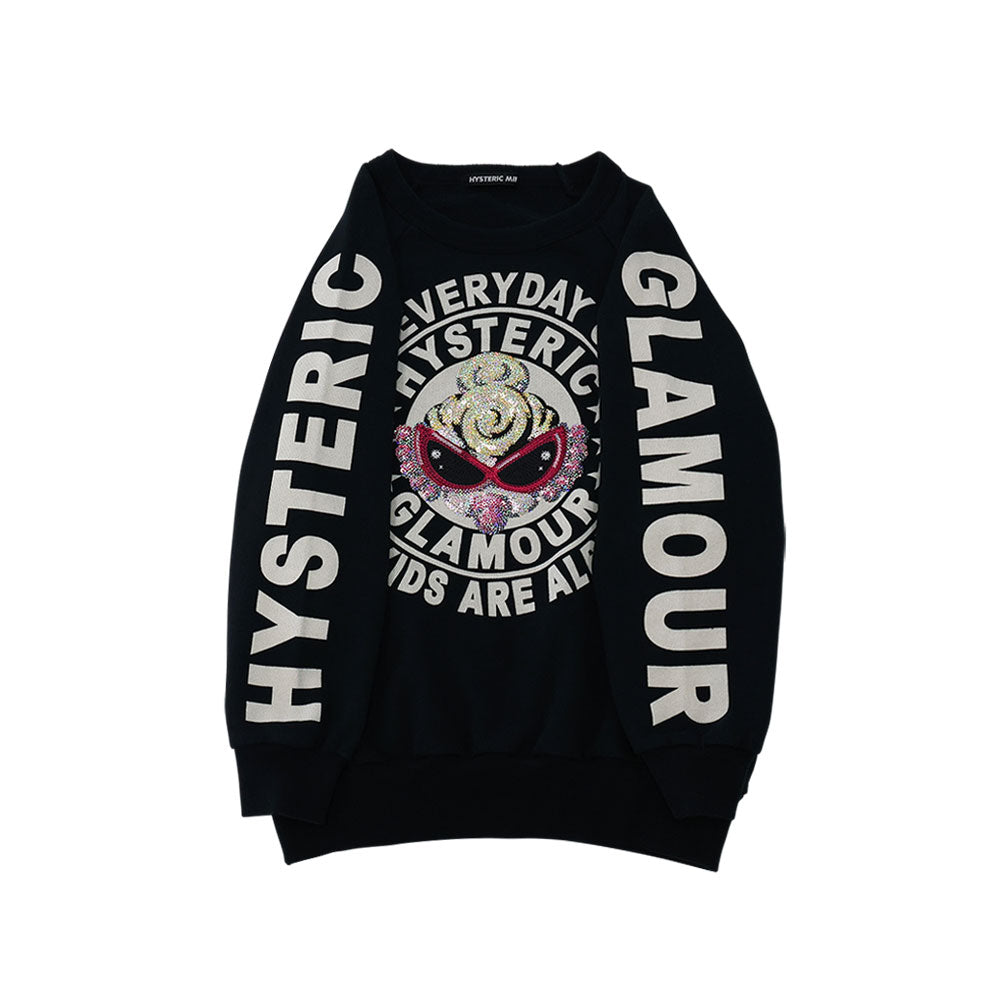 スパンコール MINI FACE裏毛トレーナー