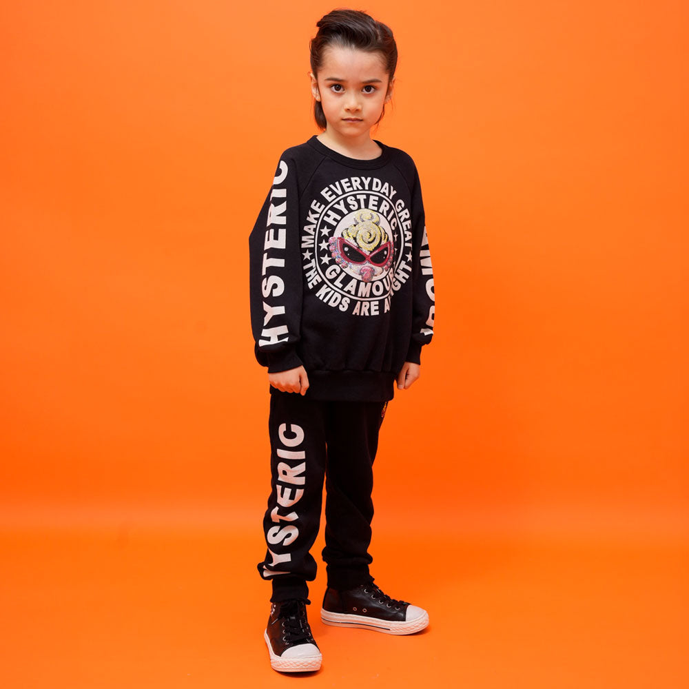 スパンコール MINI FACE裏毛トレーナー