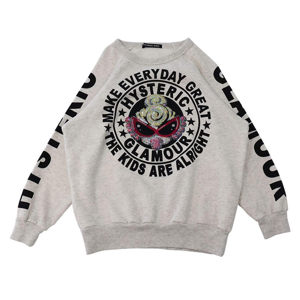 スパンコール MINI FACE裏毛トレーナー