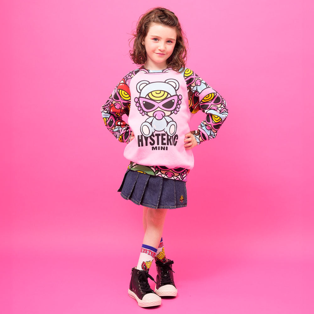 TEDDY MINI MULTI COLOR ラグラン裏毛トレーナー