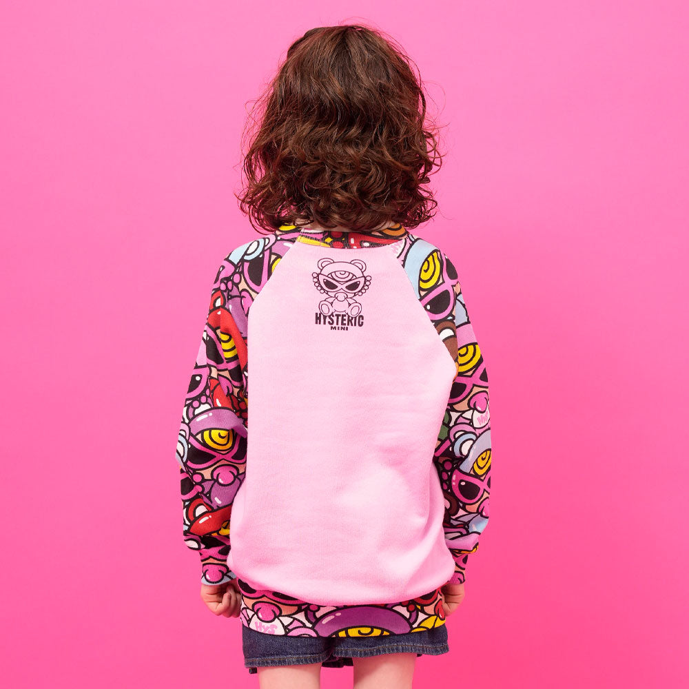 TEDDY MINI MULTI COLOR ラグラン裏毛トレーナー