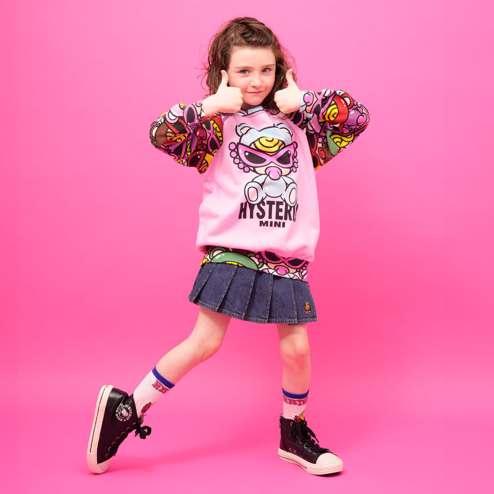 TEDDY MINI MULTI COLOR ラグラン裏毛トレーナー