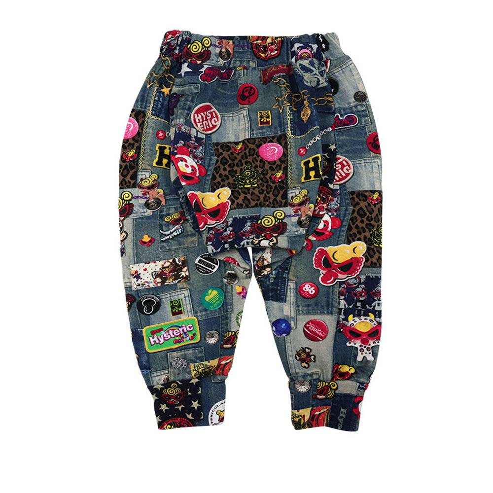 SCRATCH DENIM総柄 Viscotex 膝下丈 サルエルパンツ