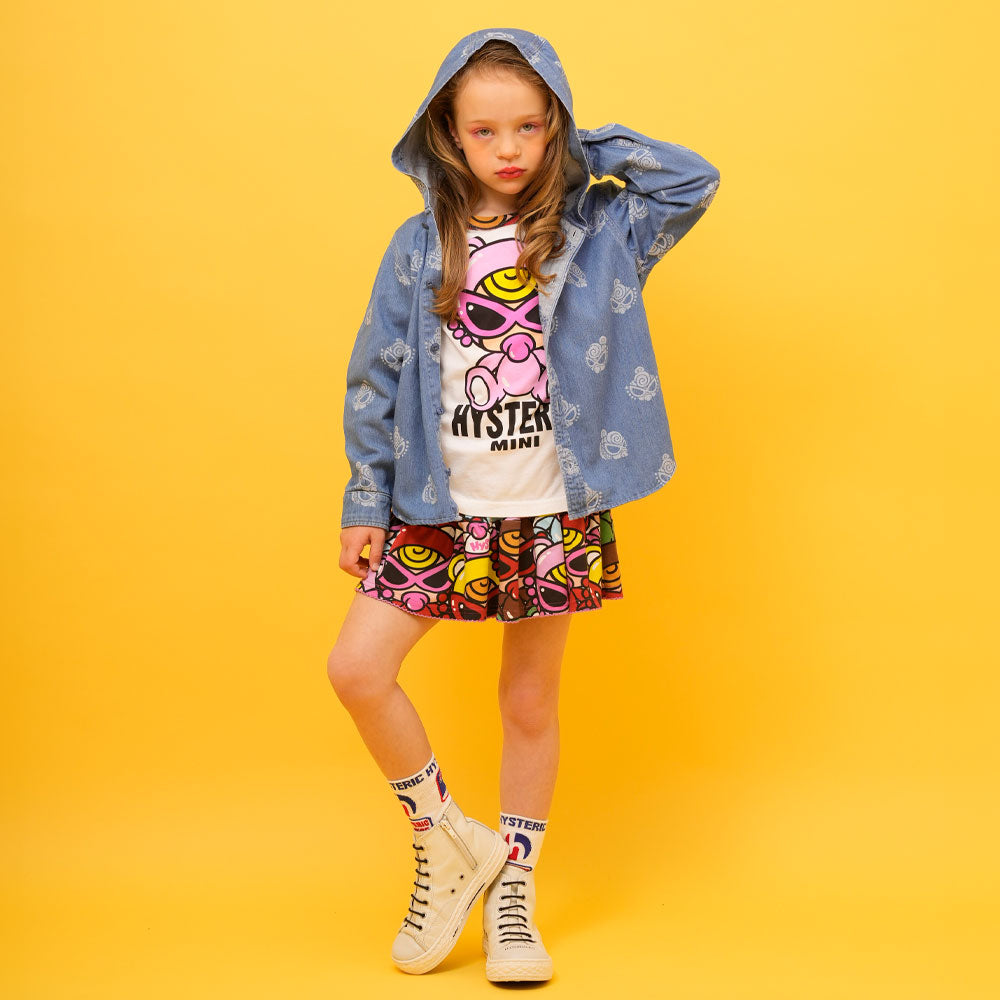 TEDDY MINI MULTI COLOR総柄 インナーパンツ付 スカート