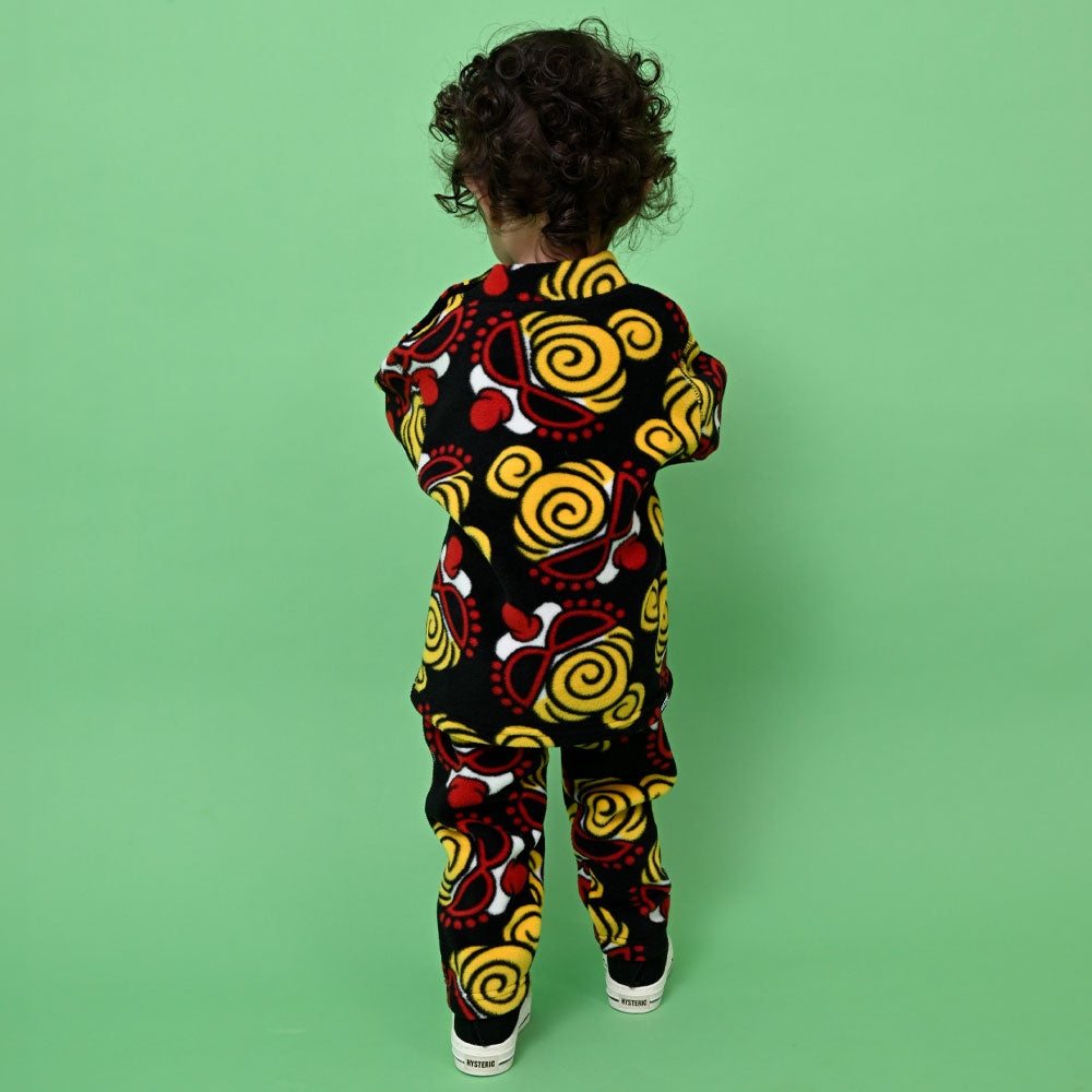 MINI FACE総柄 マイクロフリース プルオーバー