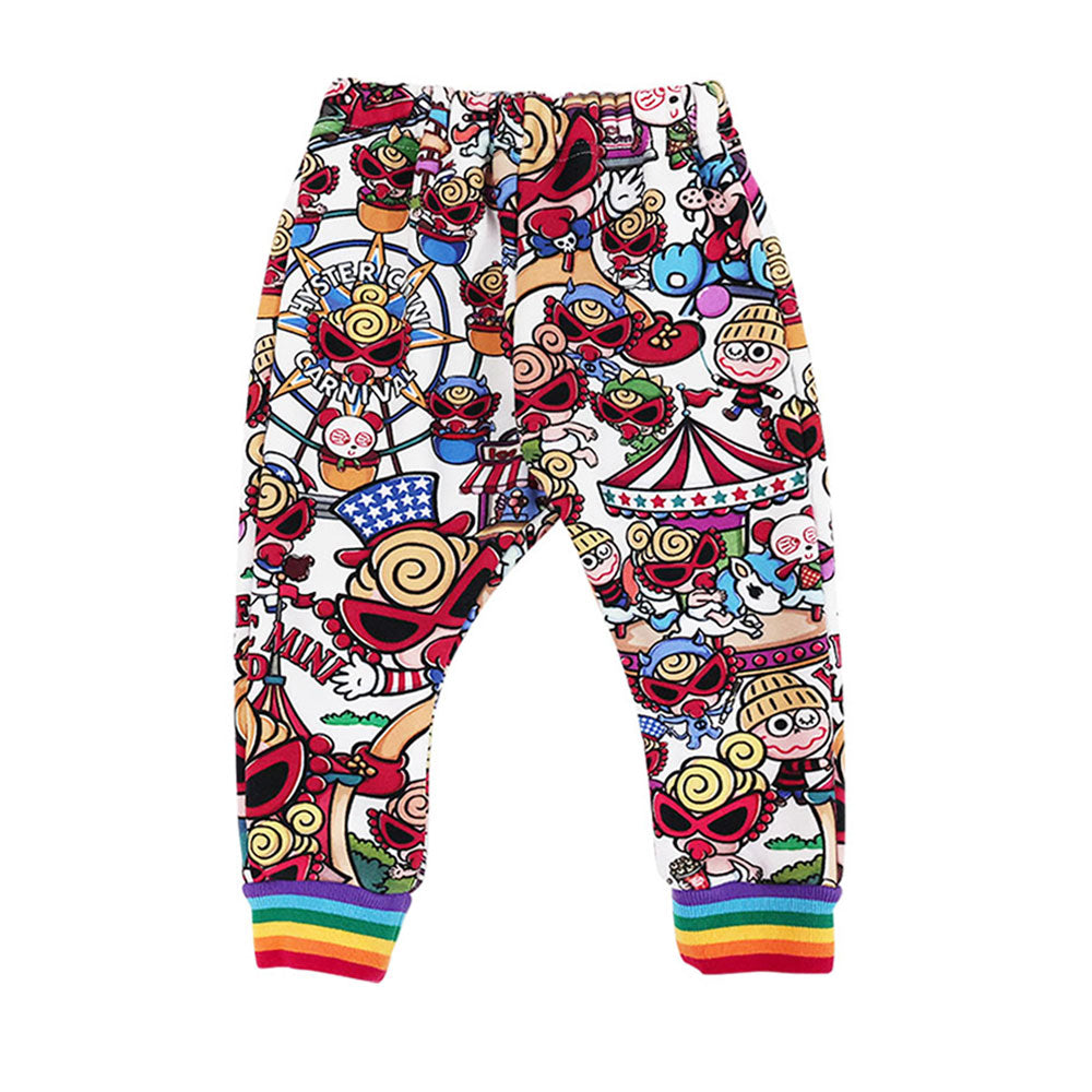 LAND総柄 Viscotex ボンバー裏毛パンツ