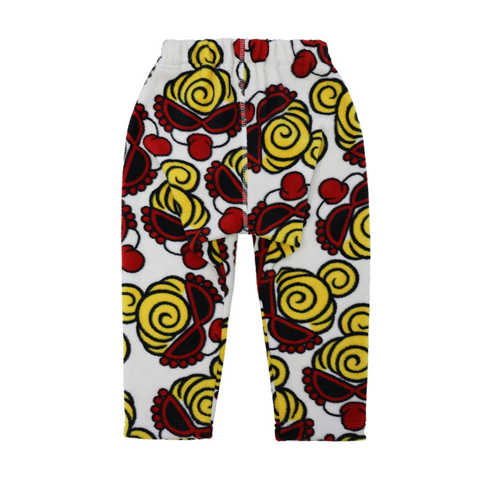 MINI FACE総柄 マイクロフリース パンツ