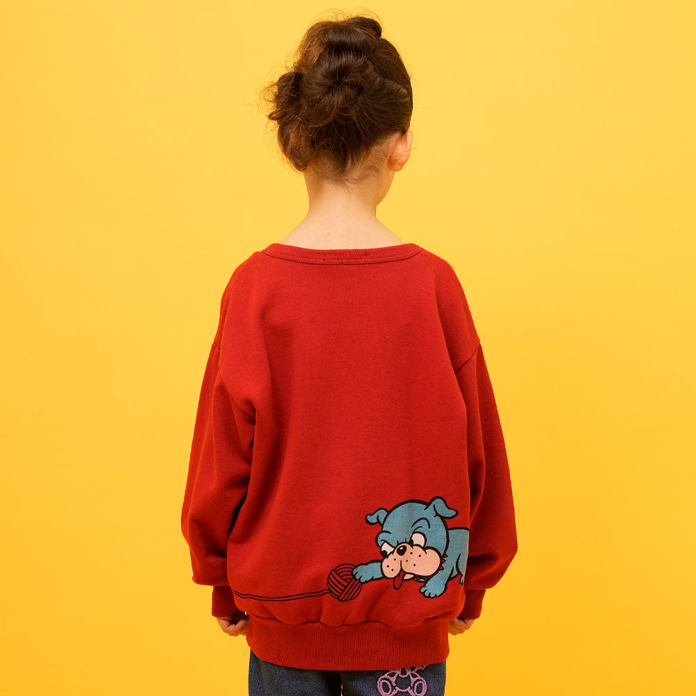 KNIT WITH MINI 裏毛トレーナー