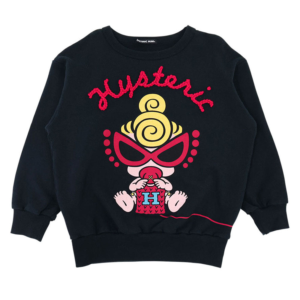 KNIT WITH MINI 裏毛トレーナー