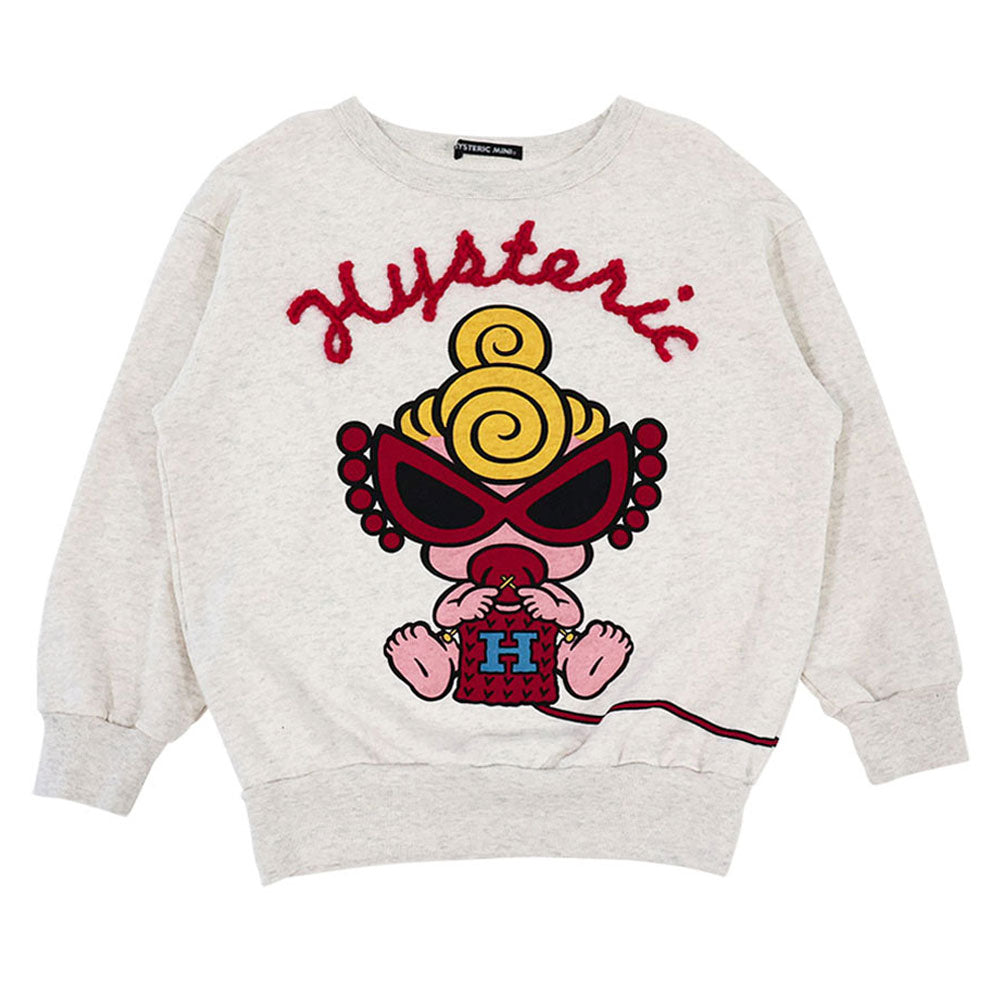 KNIT WITH MINI 裏毛トレーナー