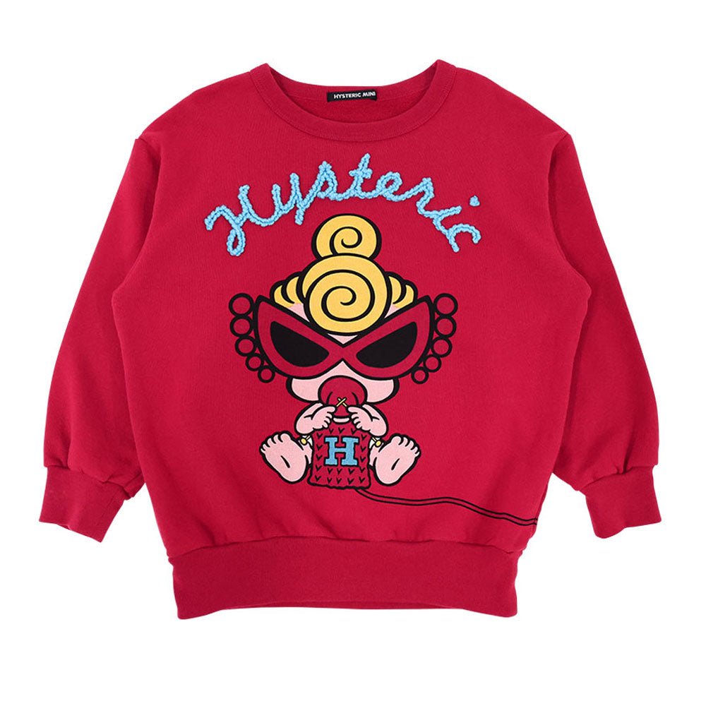KNIT WITH MINI 裏毛トレーナー