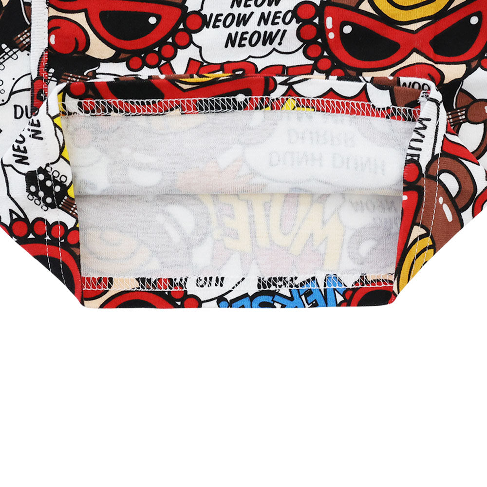 TEDDY ROCKS総柄 5分丈袖 短肌着