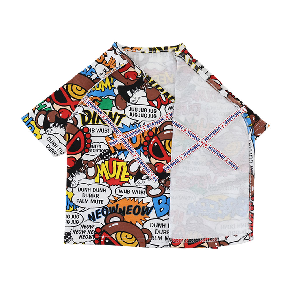 TEDDY ROCKS総柄 5分丈袖 短肌着