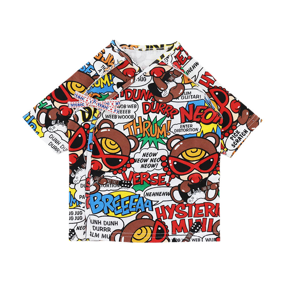 TEDDY ROCKS総柄 5分丈袖 短肌着