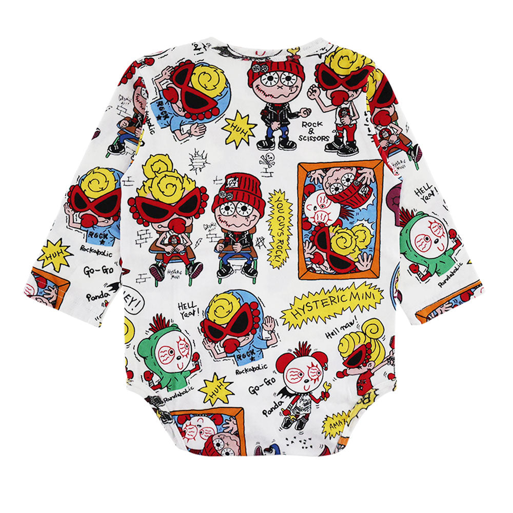 ROCKAHOLIC総柄 長袖ロンパース